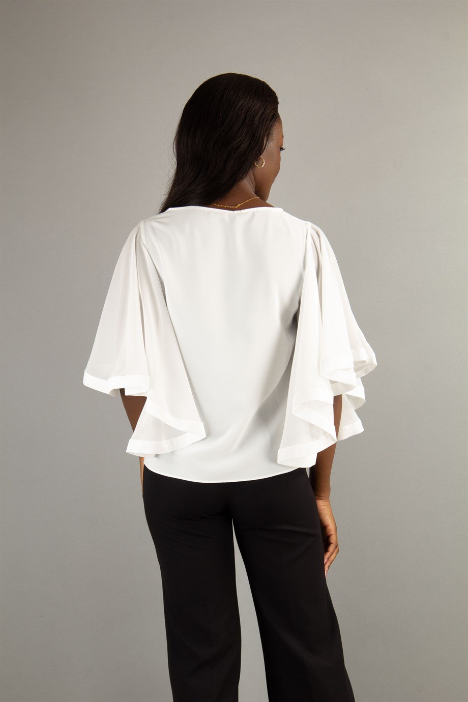 Bell Sleeve Blouse - White