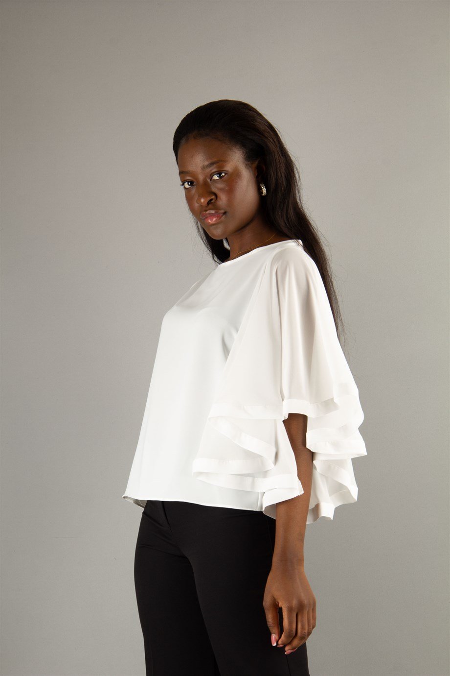 Bell Sleeve Blouse - White