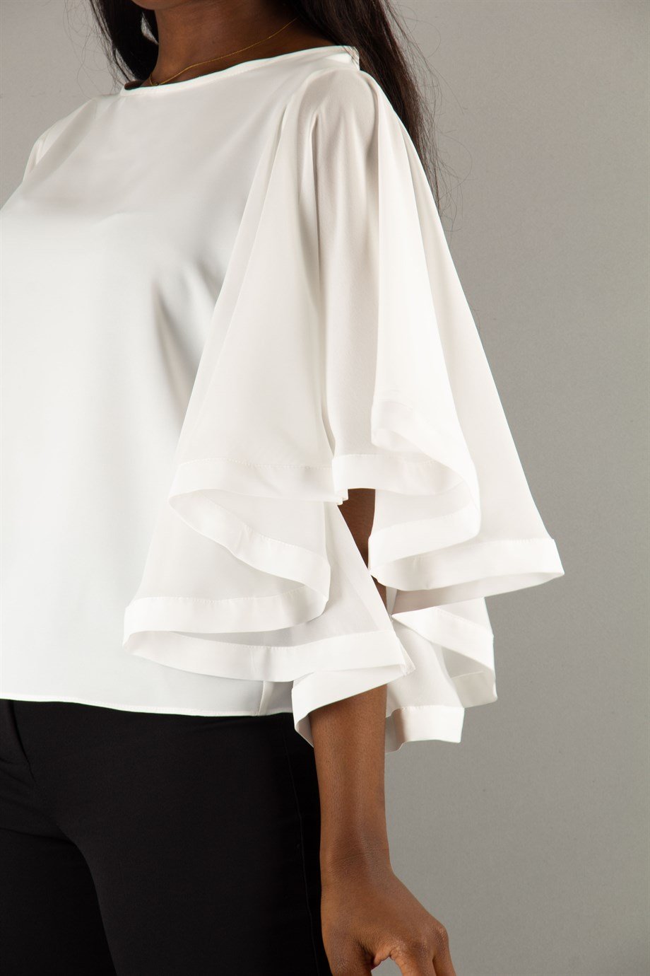 Bell Sleeve Blouse - White