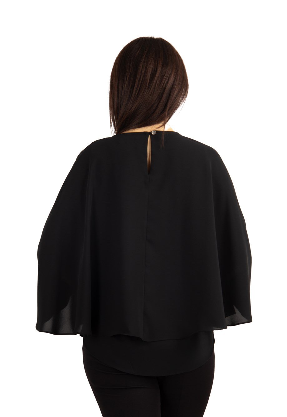 Cape Blouse - Black