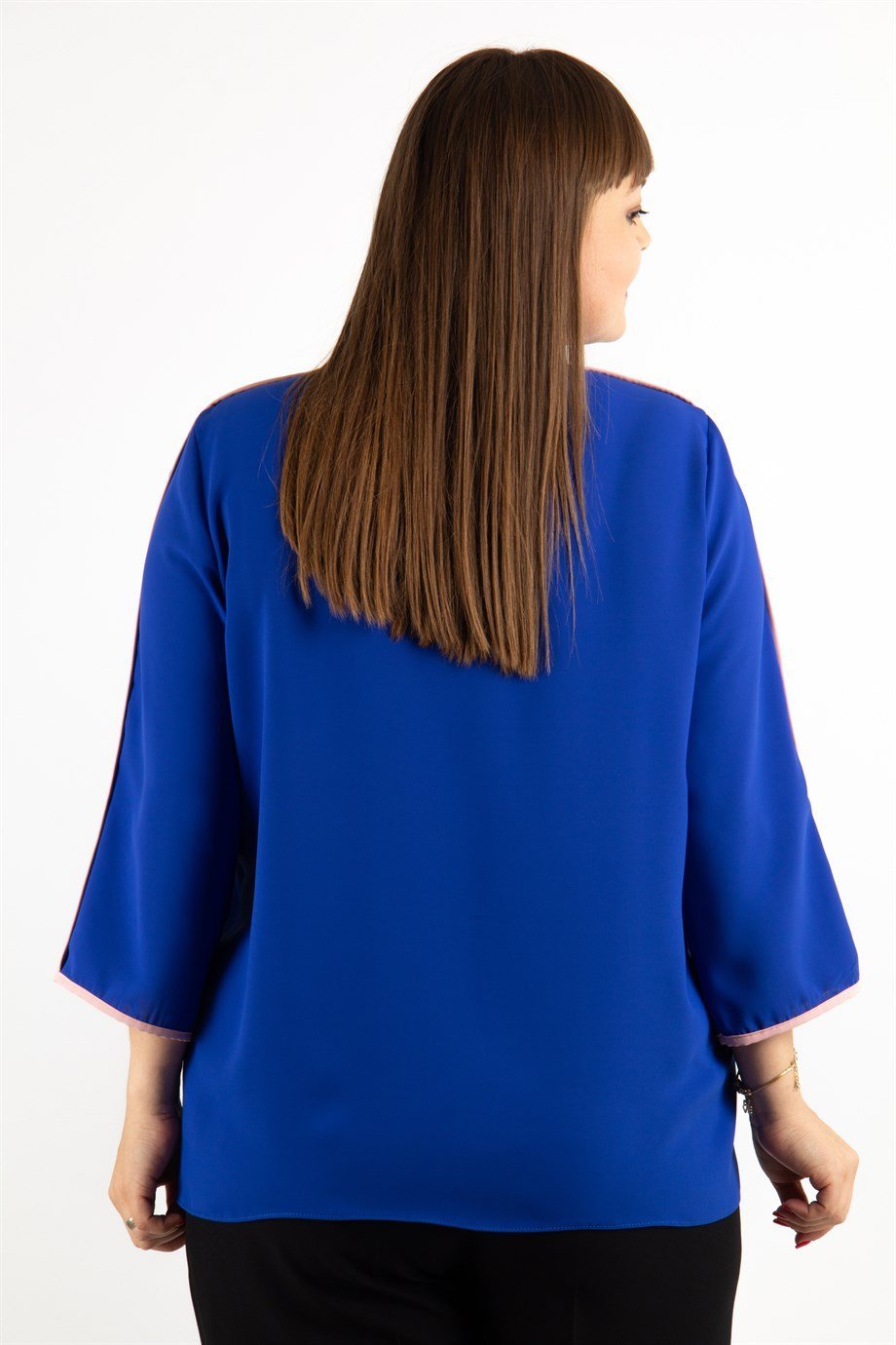 Classic Big Size Office Shirt - Saxe