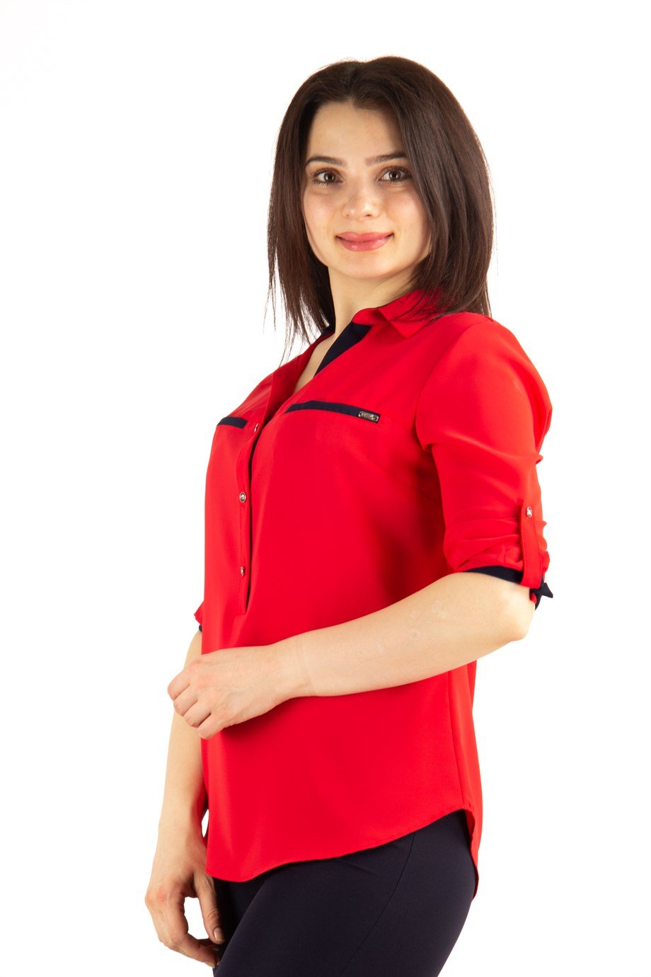 Classic Office Blouse - Red