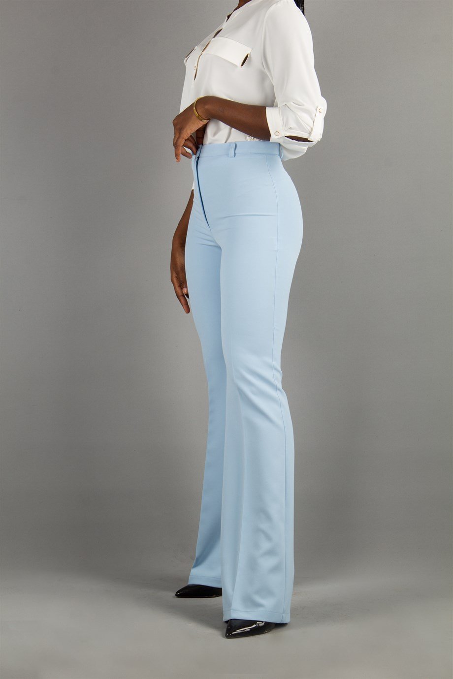 Classic Pants Office Trouser - Baby Blue