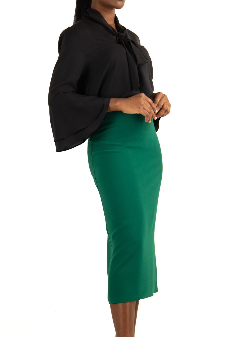 Classic Pencil Skirt - Emerald Green