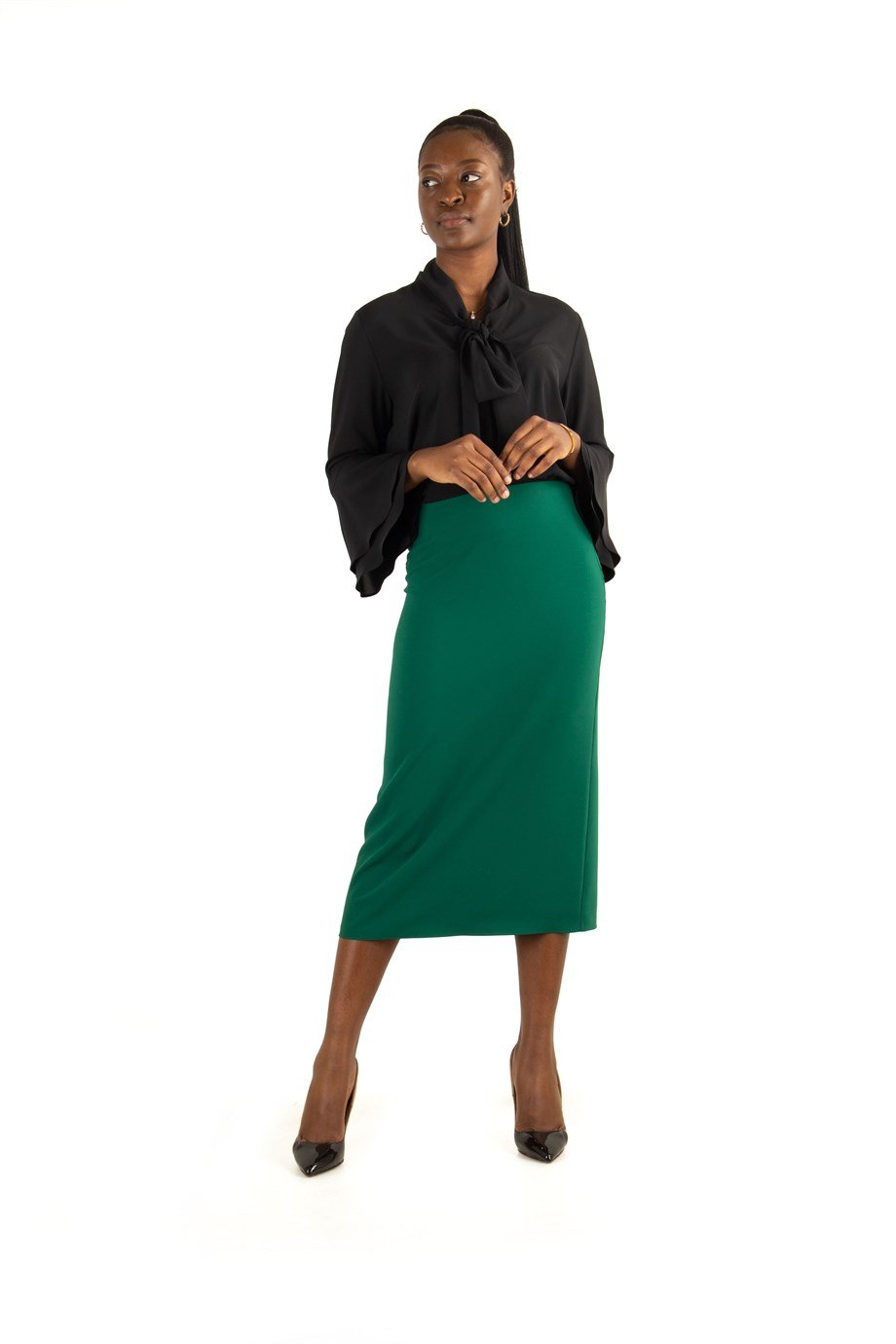 Classic Pencil Skirt - Emerald Green