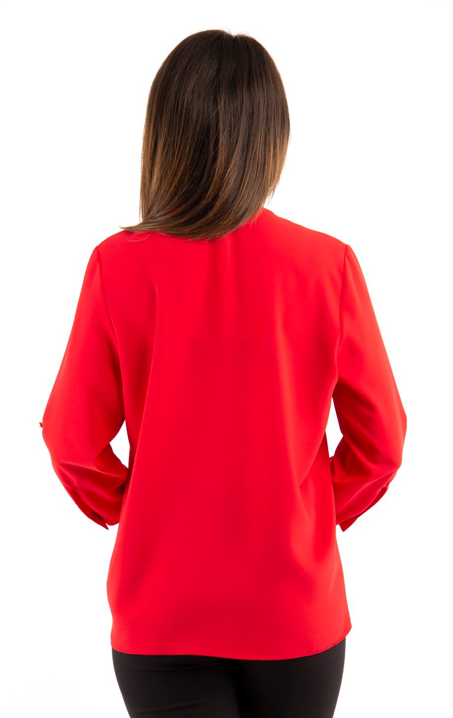 Half Neck Blouse - Red