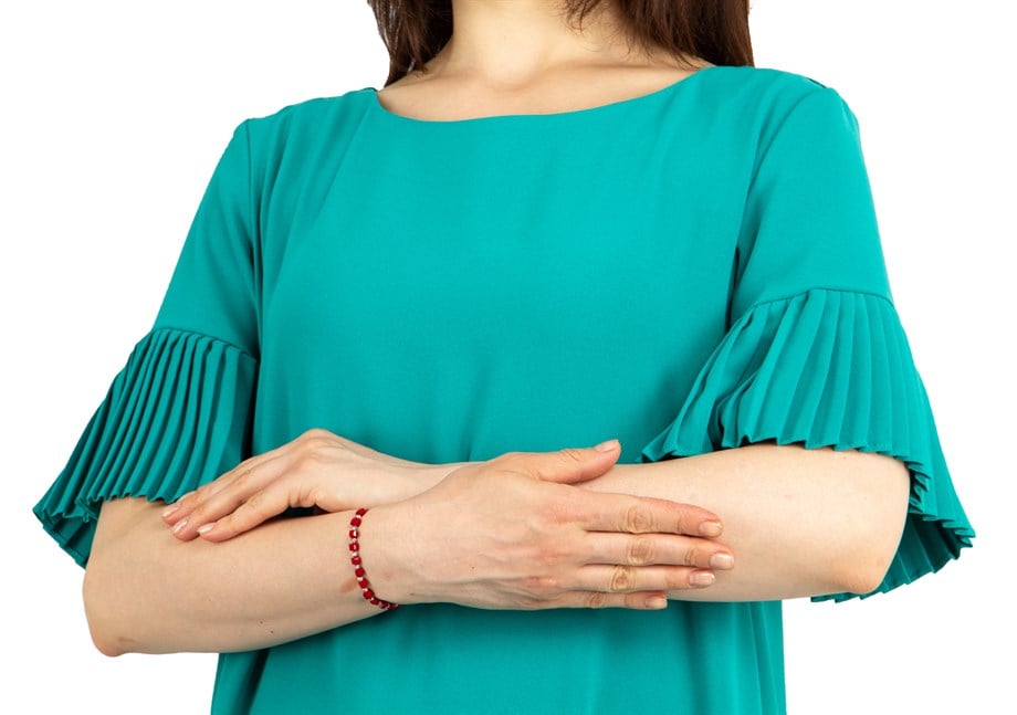 Hem and Sleeves Frilled Dress - Benetton Green