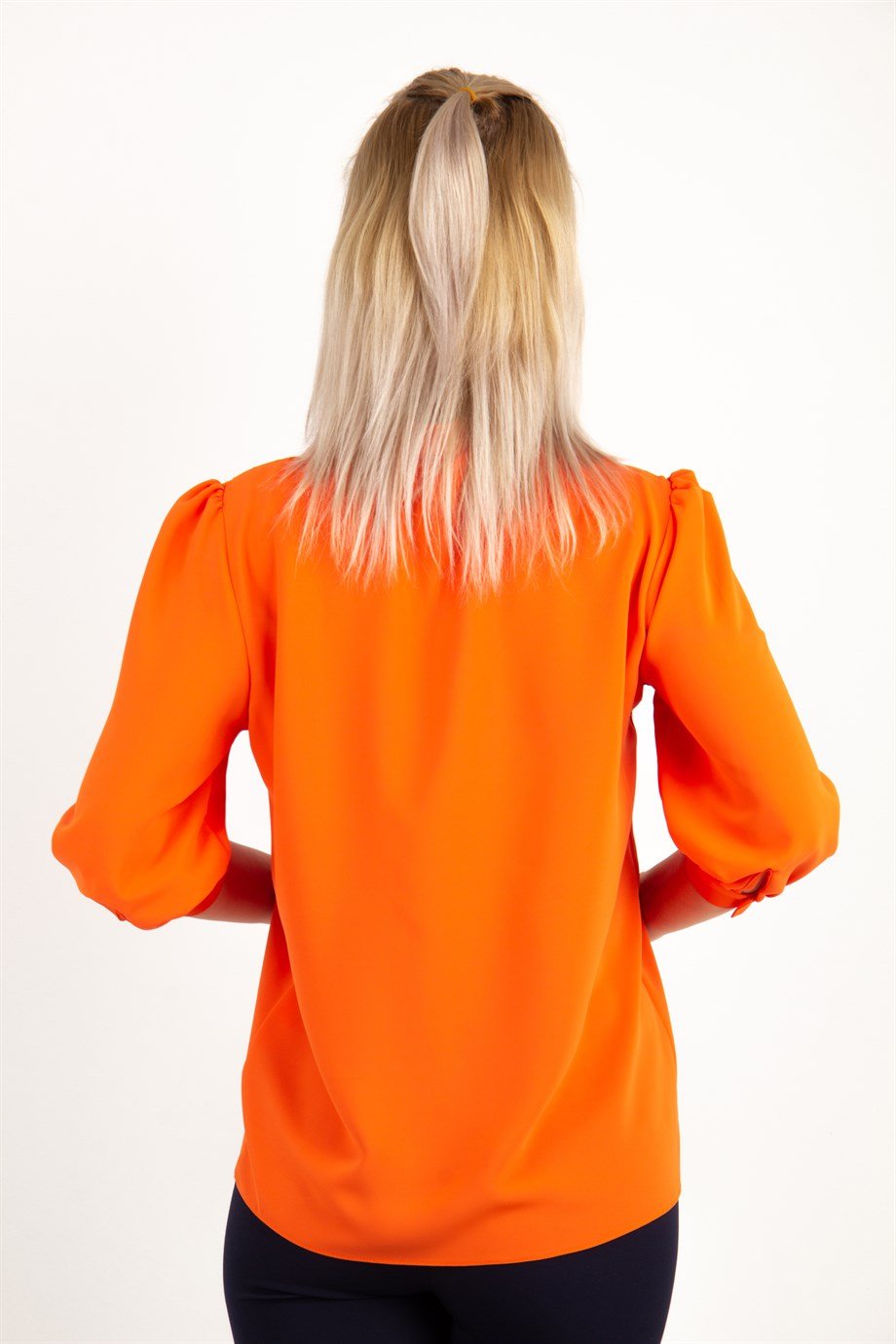Lace Chest Shirt - Orange