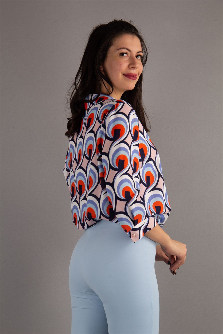 Multicolor Printed Shirt - Indigo