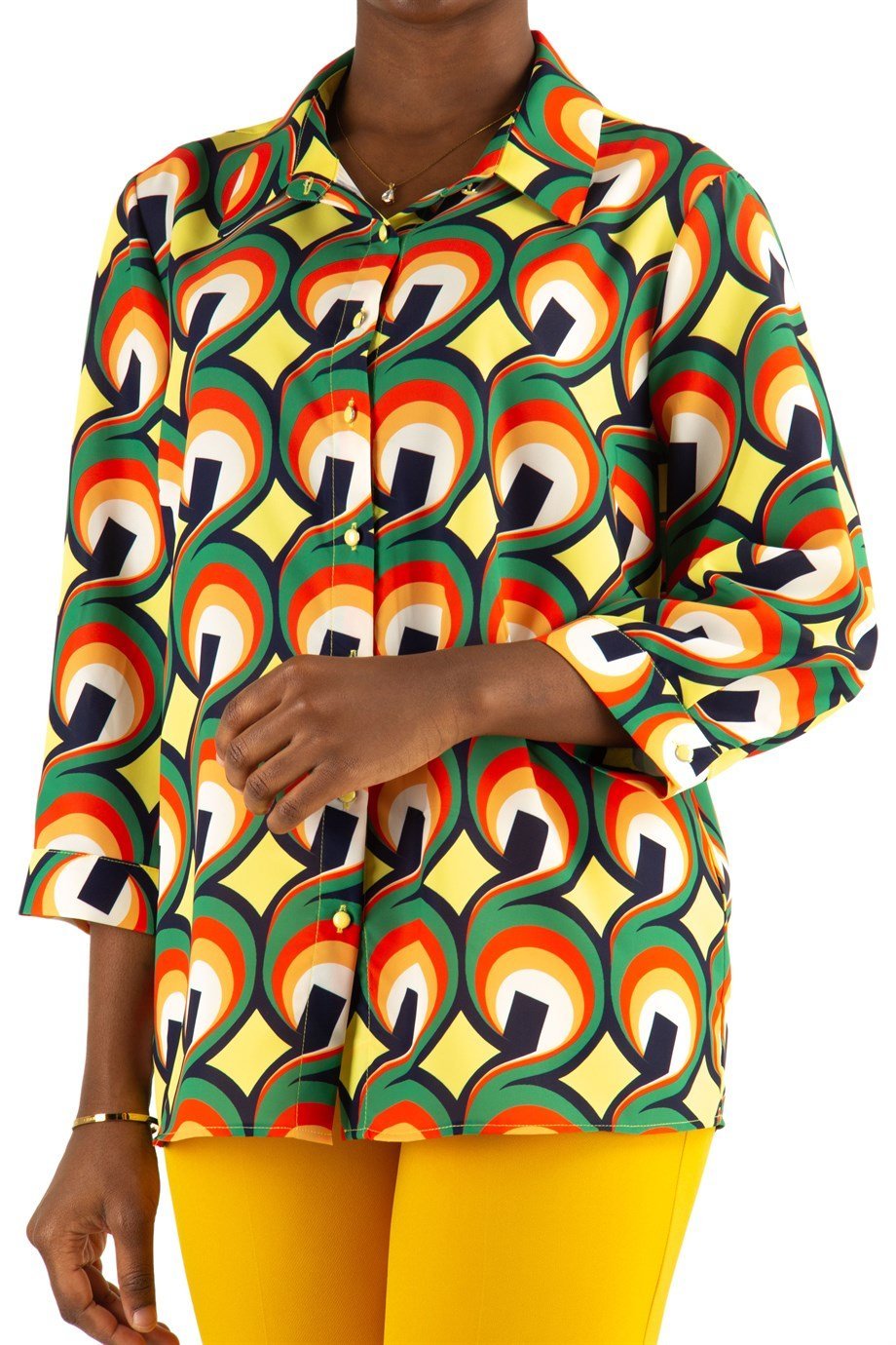 Multicolor Printed Shirt - Yellow
