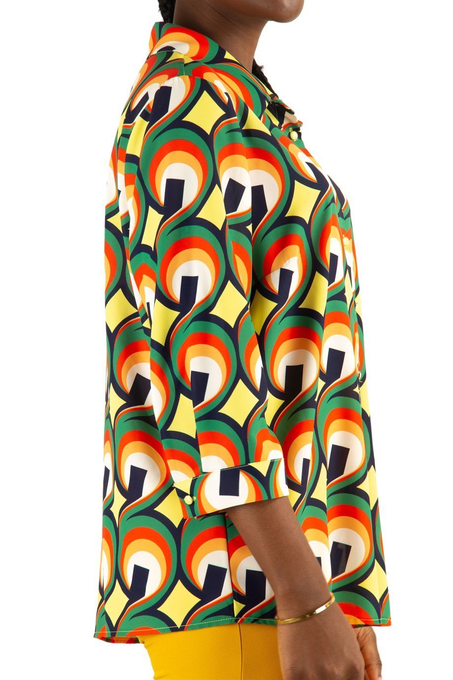 Multicolor Printed Shirt - Yellow