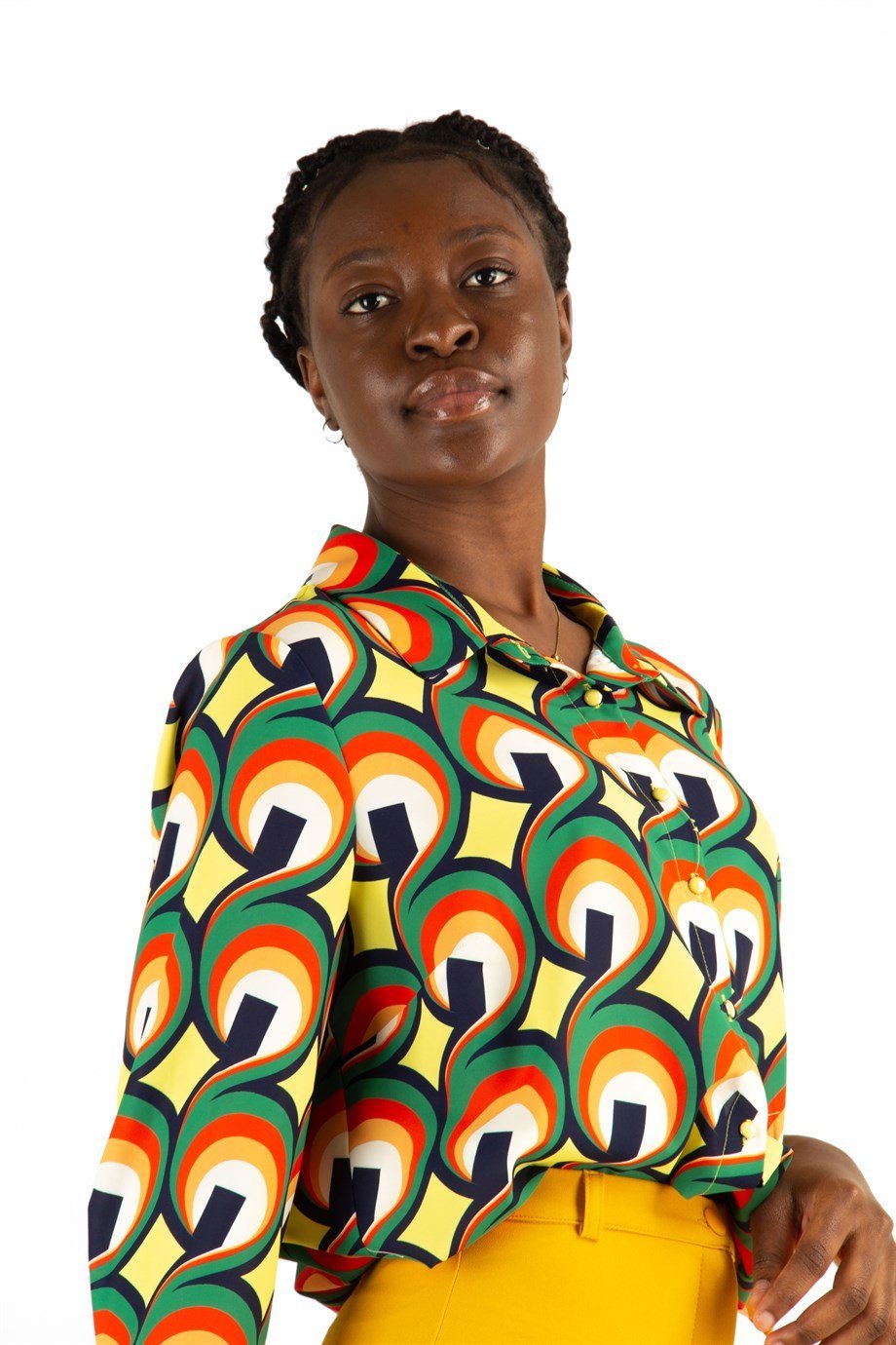 Multicolor Printed Shirt - Yellow