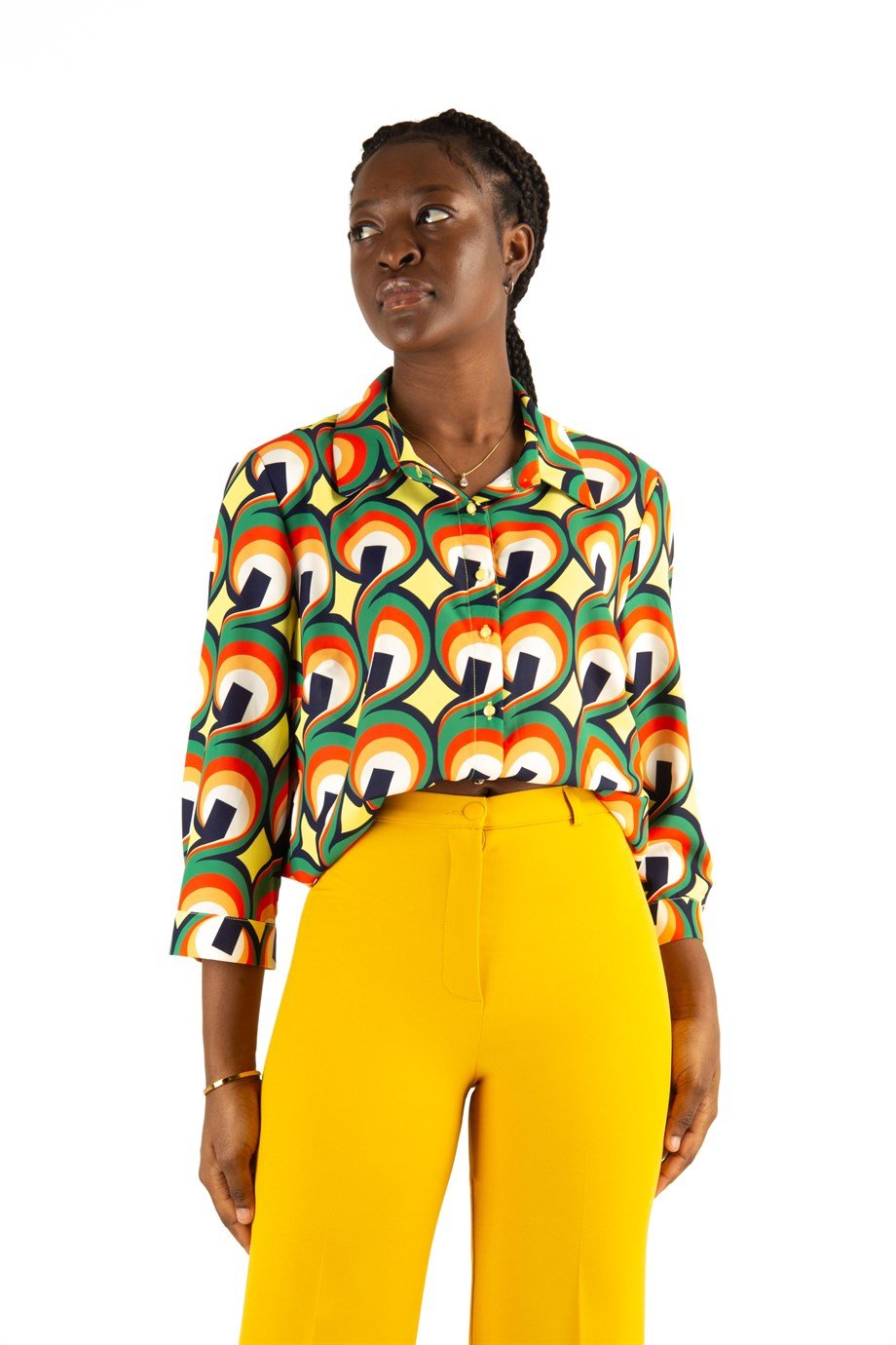 Multicolor Printed Shirt - Yellow