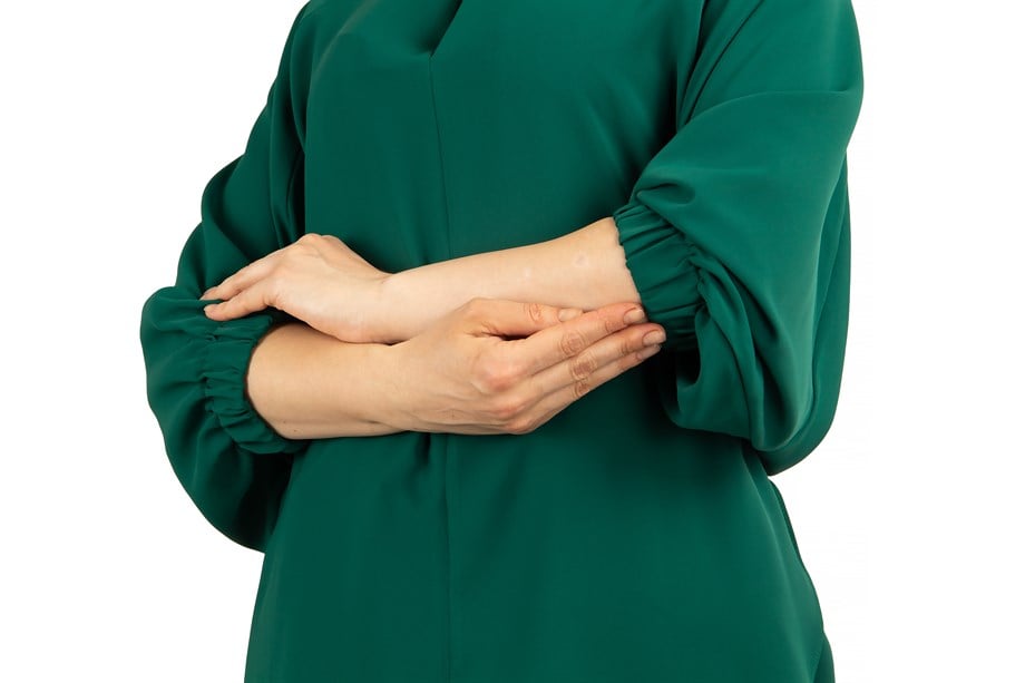Oversize Tie Back Blouse - Emerald Green