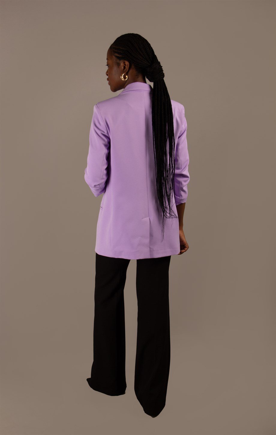Ruched Blazer Women Jacked - Lilac