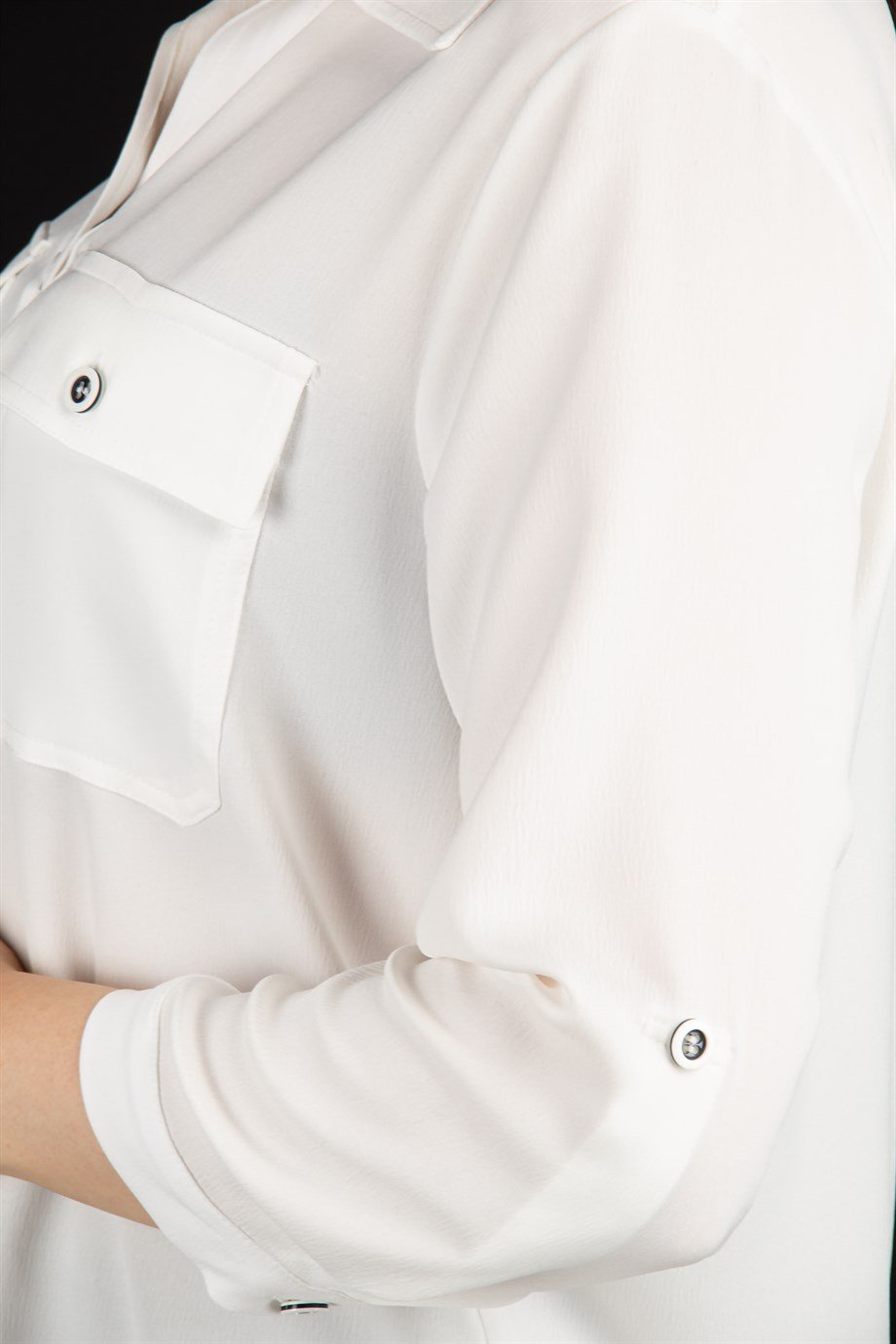 Silk Looking Classic Shirt - White