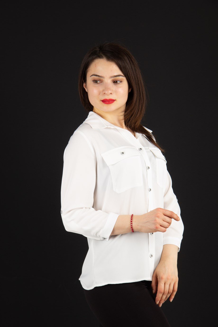 Silk Looking Classic Shirt - White