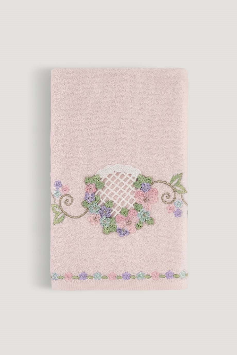 MENEKSE BAMBU NAKISLI HAVLU PUDRA 50X85