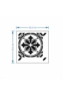 Piktura Seramik Fayans Karo Stencil Şablon (40*40cm Karolar) Beton Görünümlü Zeminler Için Uygun