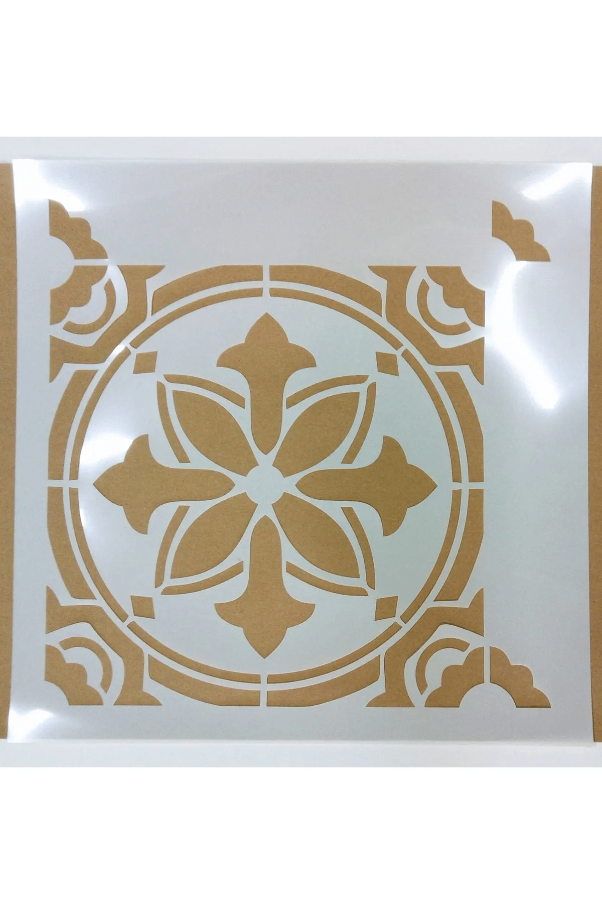 Piktura Seramik Fayans Karo Stencil Şablon (40*40cm Karolar) Beton Görünümlü Zeminler Için Uygun