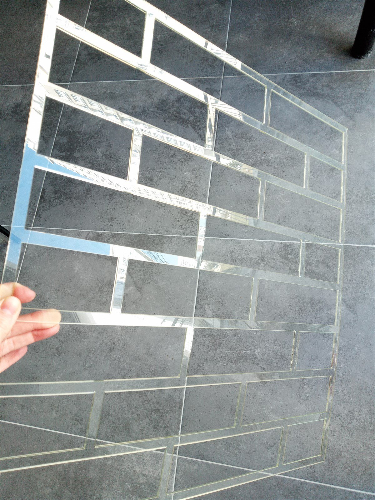 Tuğla Stencil Şablon (Bricks Stencil) Rölyef Pasta ve Saten Alçıya Uygun 3mm kalınlık