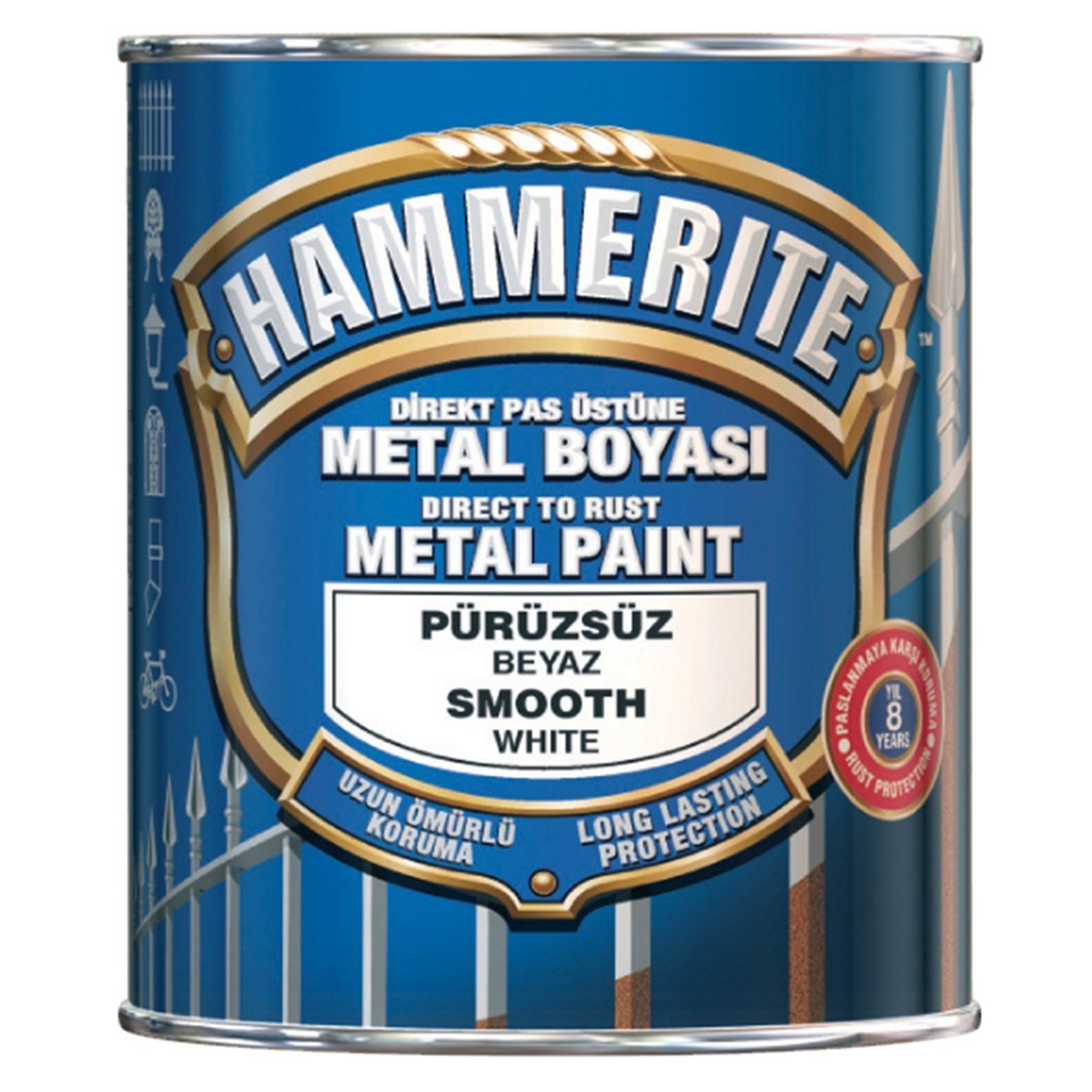 Marshall Hammerite Direkt Pas Üstü Pürüzsüz Metal Boya