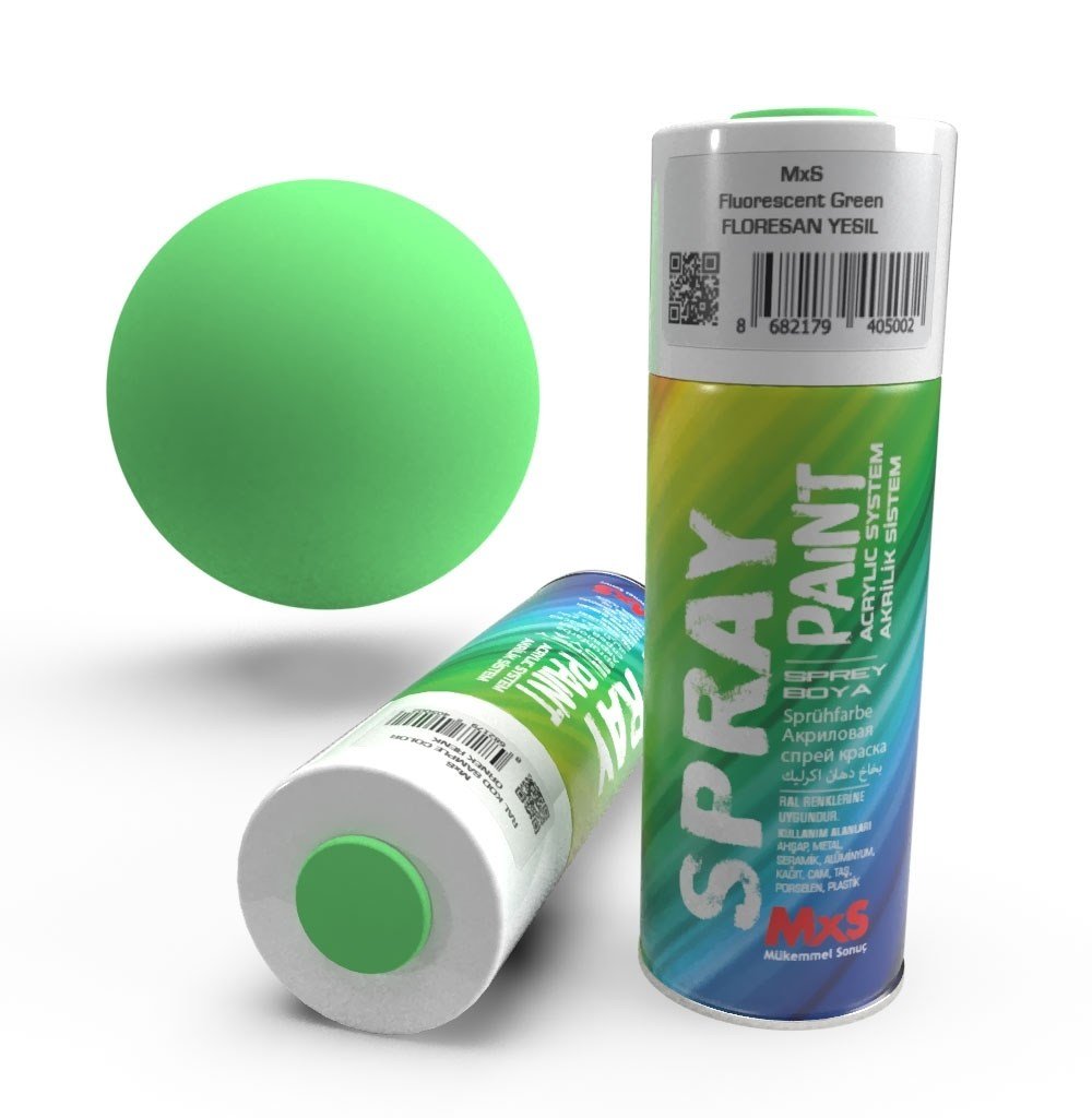 MxS 105 Floresan Yeşil Sprey Boya 400 Ml