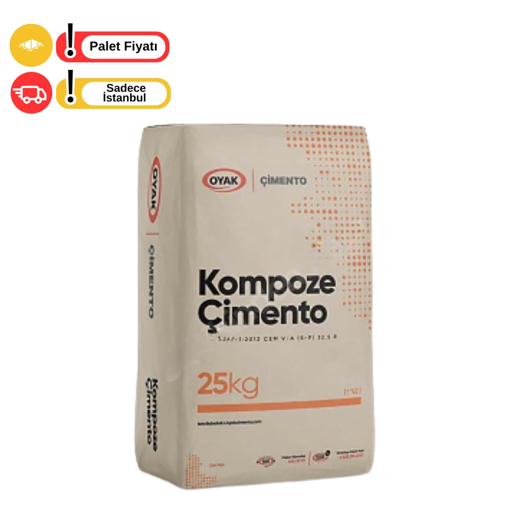 Oyak Çimento Gri 25 Kg 60 Adet
