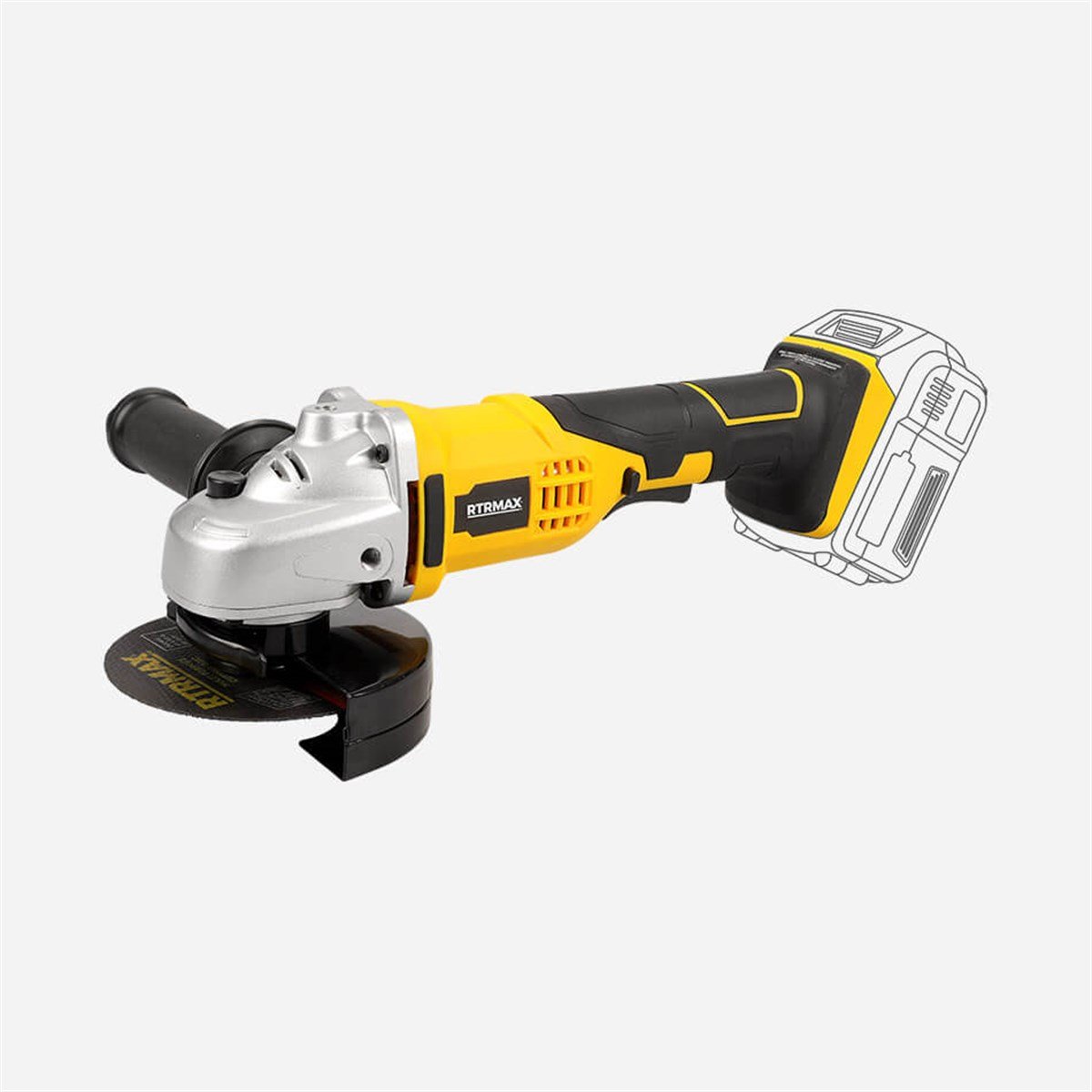 RTX1825B Rtrmax Akülü Avuç Taşlama 115 Mm 8000 Devir