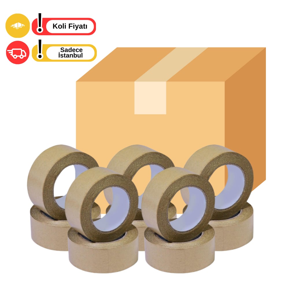 Tek Maskeleme Bandı 50 Mm x 40 Metre Kauçuk 36 Adet