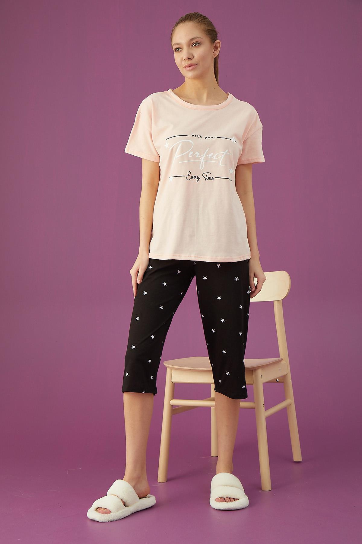 Bayan Perfect Kapri Pijama Takımı (2201-34)