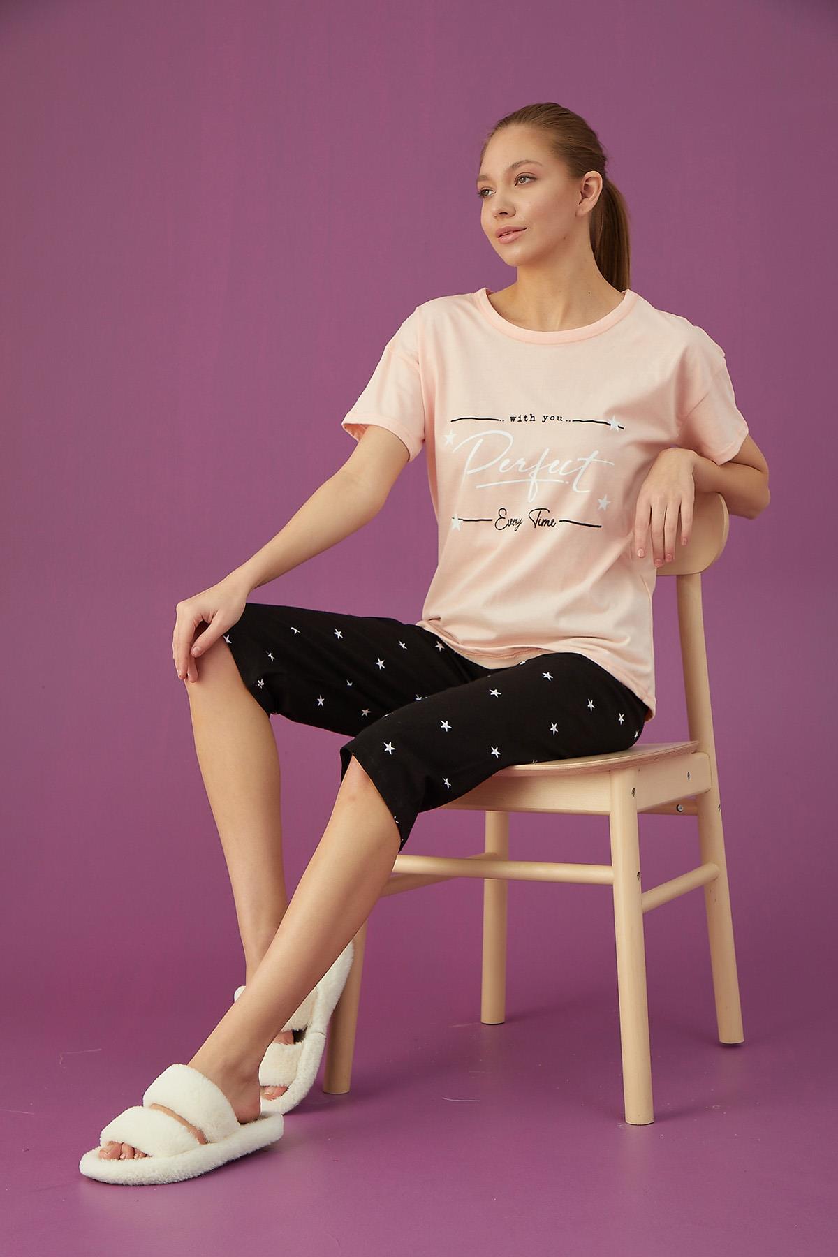 Bayan Perfect Kapri Pijama Takımı (2201-34)