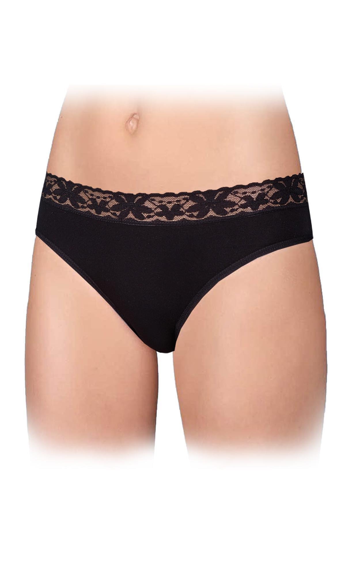 Kadın Süprem Likralı Dantelli Slip Külot Berrak-2080