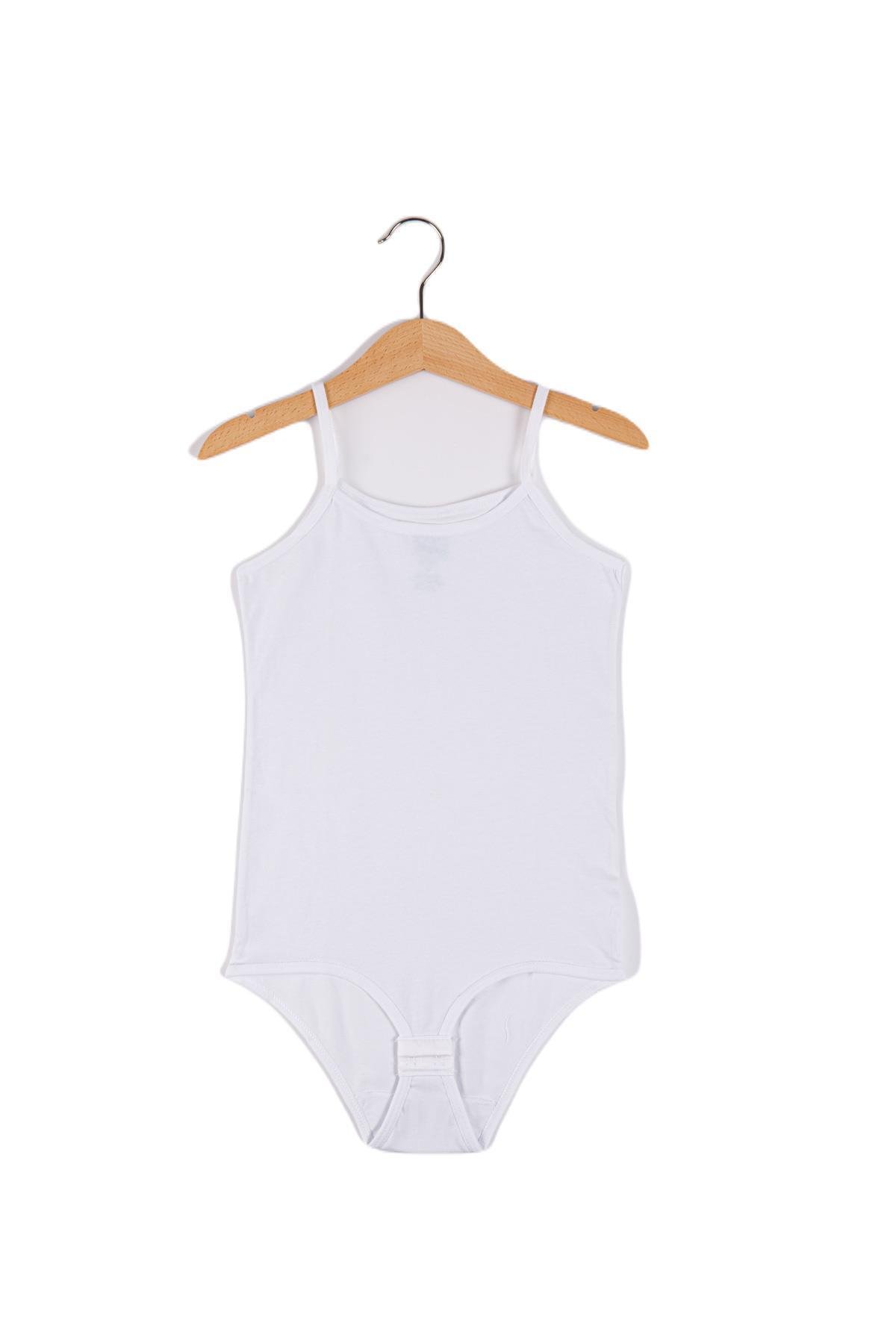 Kız Çocuk Çocuk İp Askılı Çıtçıtlı Kancalı 3 lü Body Berrak-2537