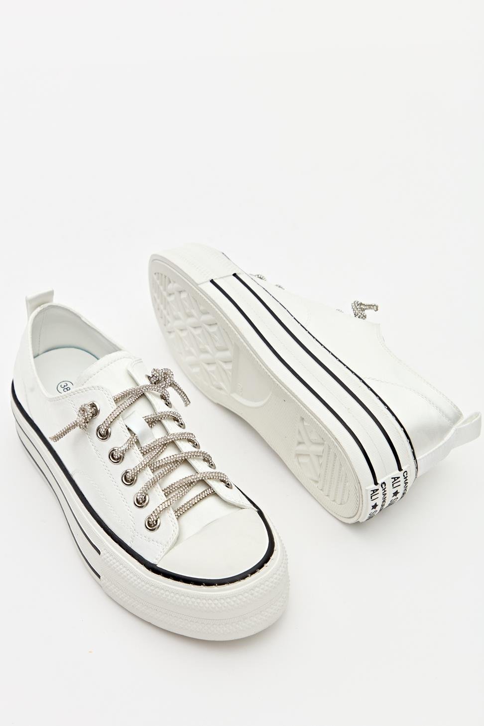 Kadın Bağcıklı Converse BEYAZ