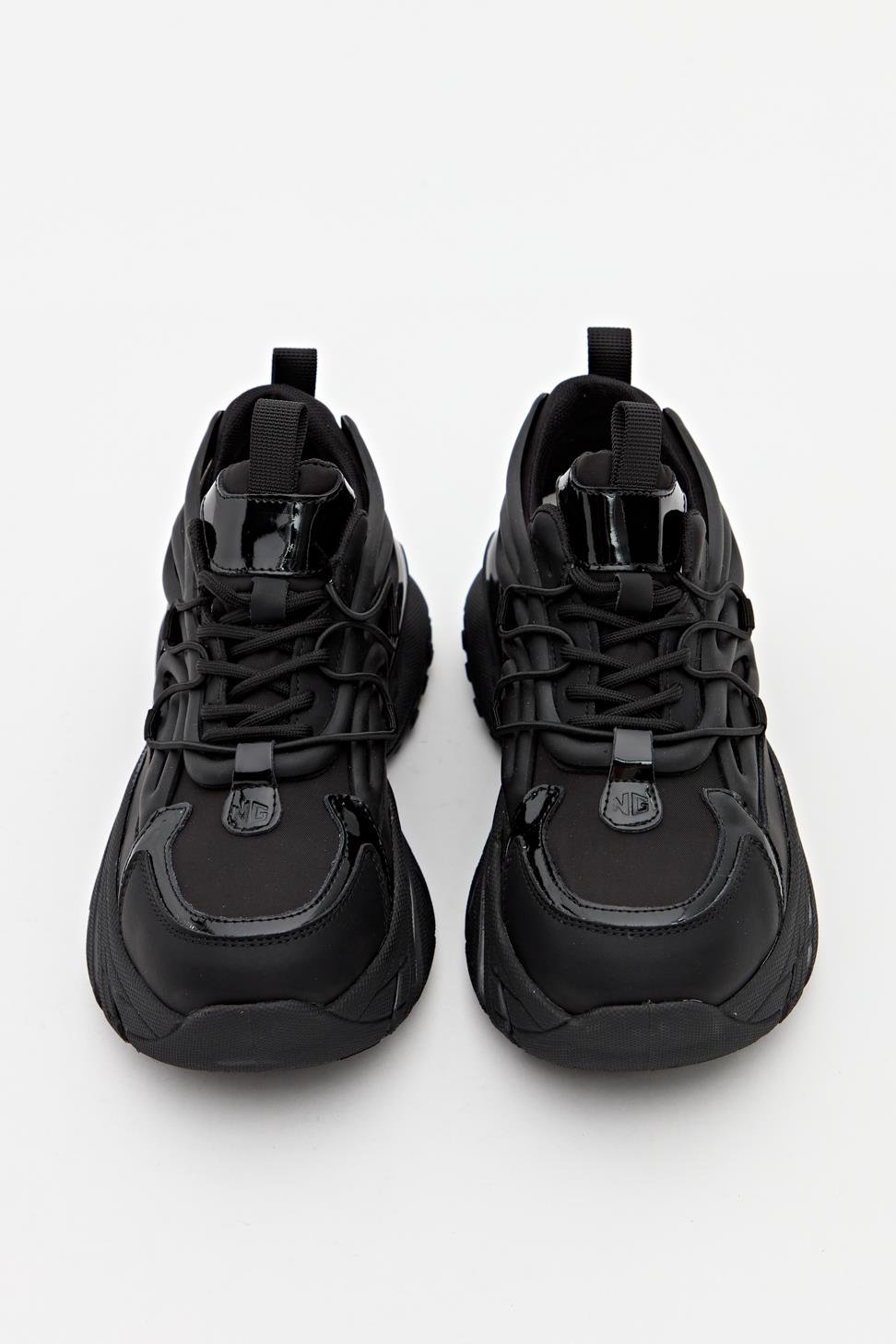 Kadın Bağcıklı Sneaker SİYAH