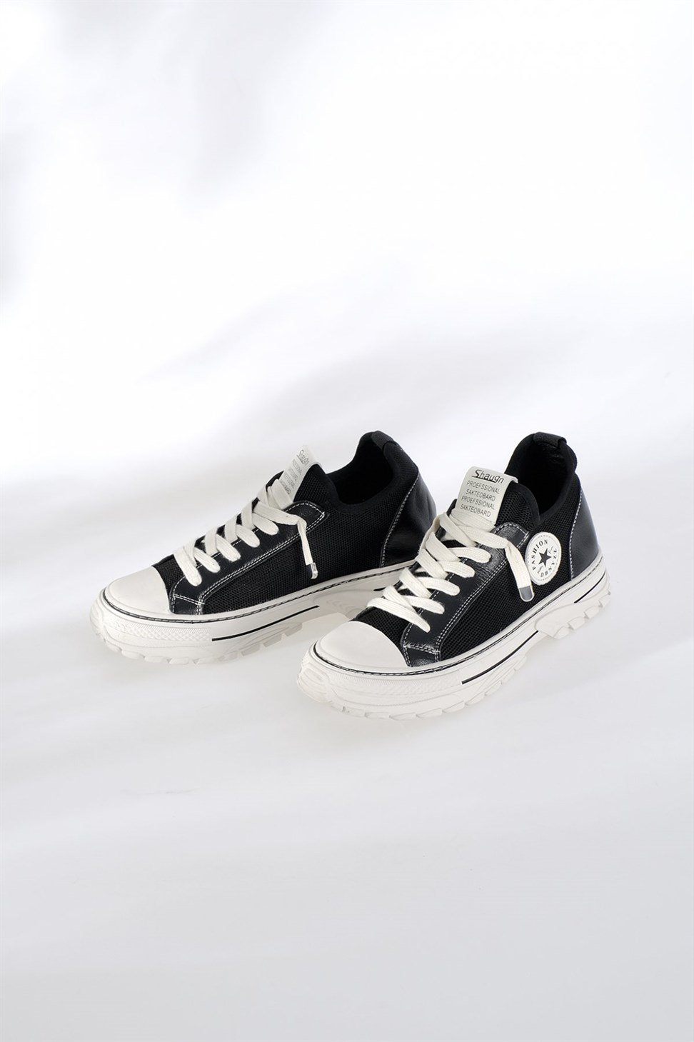Kadın Kalın Taban Sneaker SİYAH