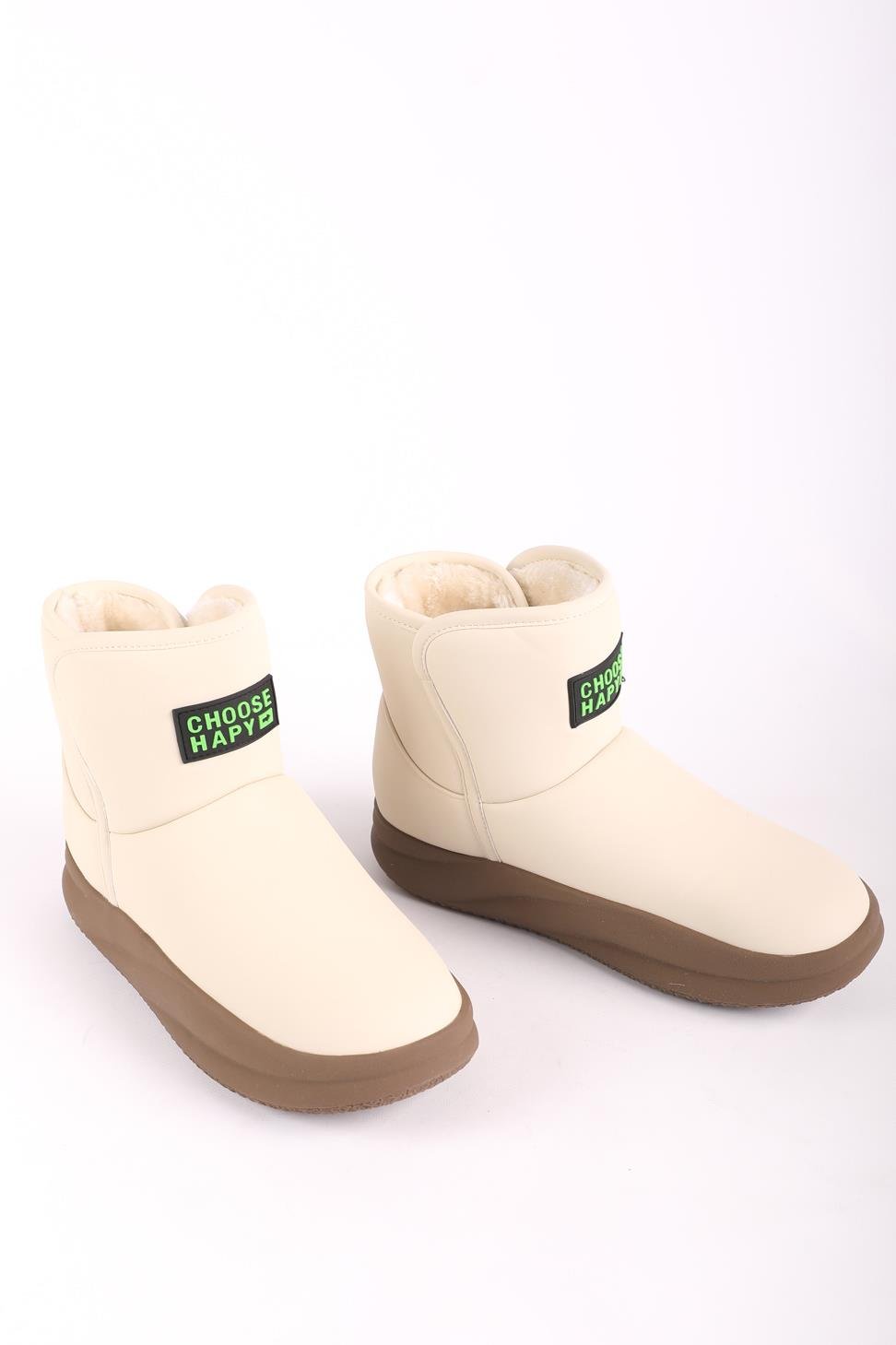 Kadın Kalın Taban Ugg Bej