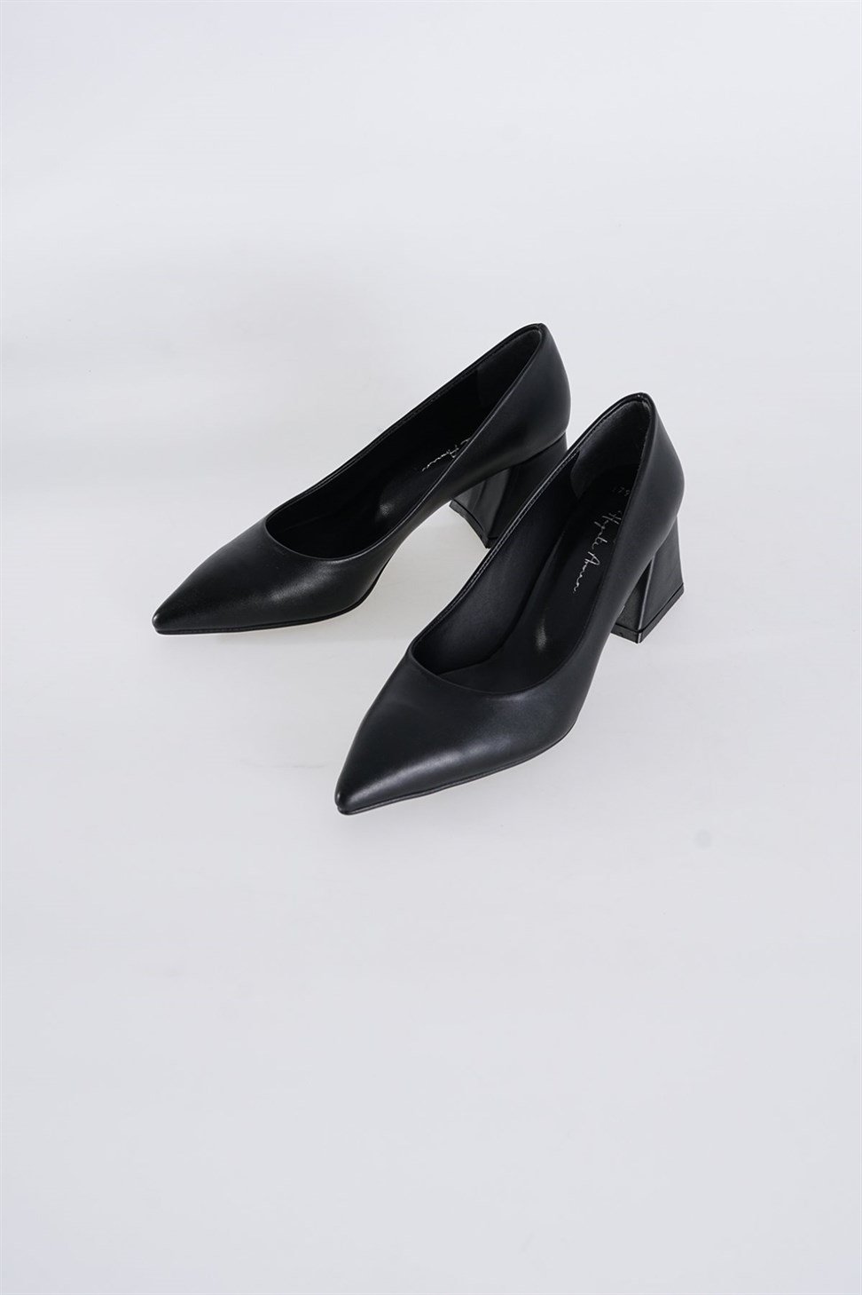 Kadın Kalın Topuklu Stiletto SİYAH