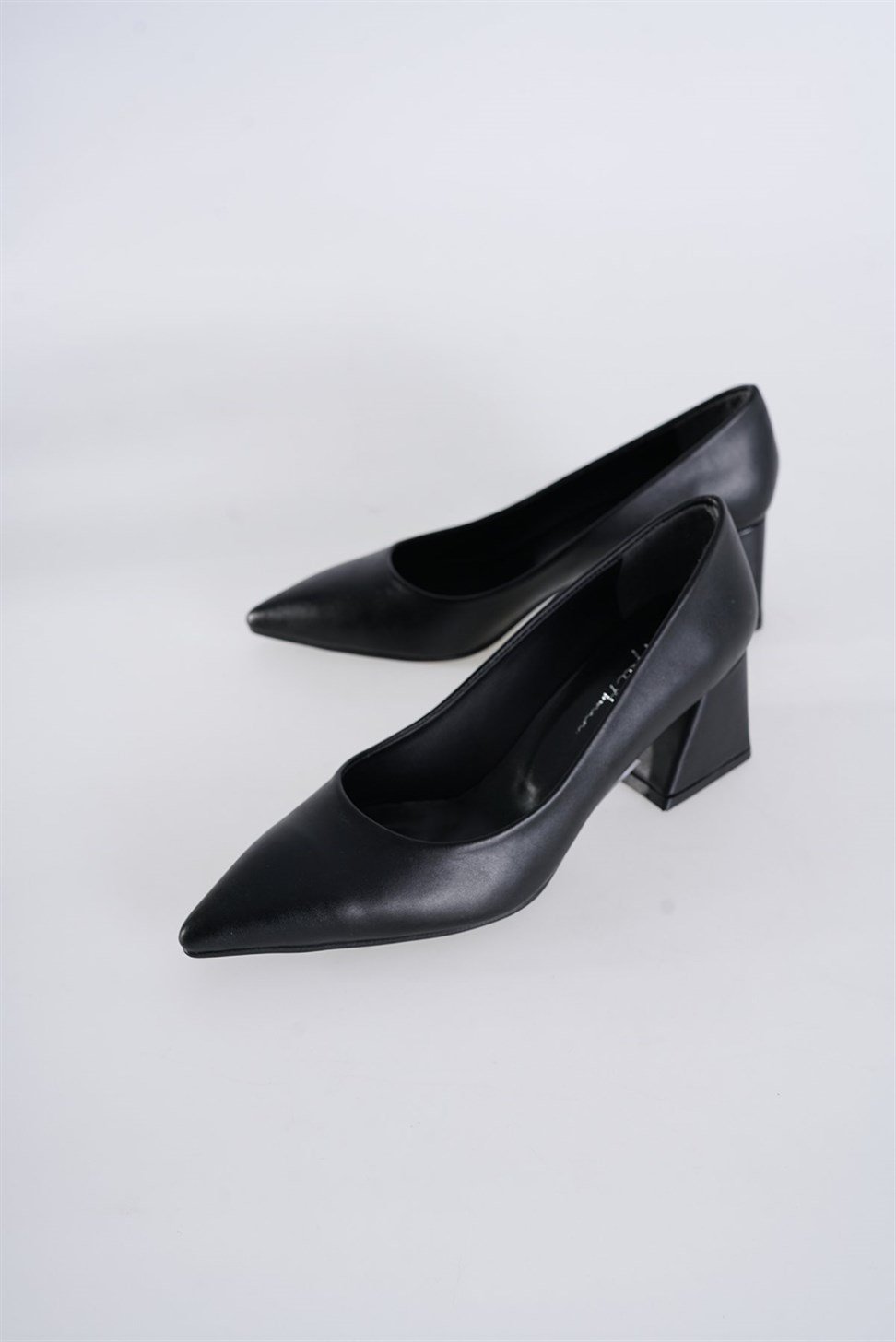 Kadın Kalın Topuklu Stiletto SİYAH