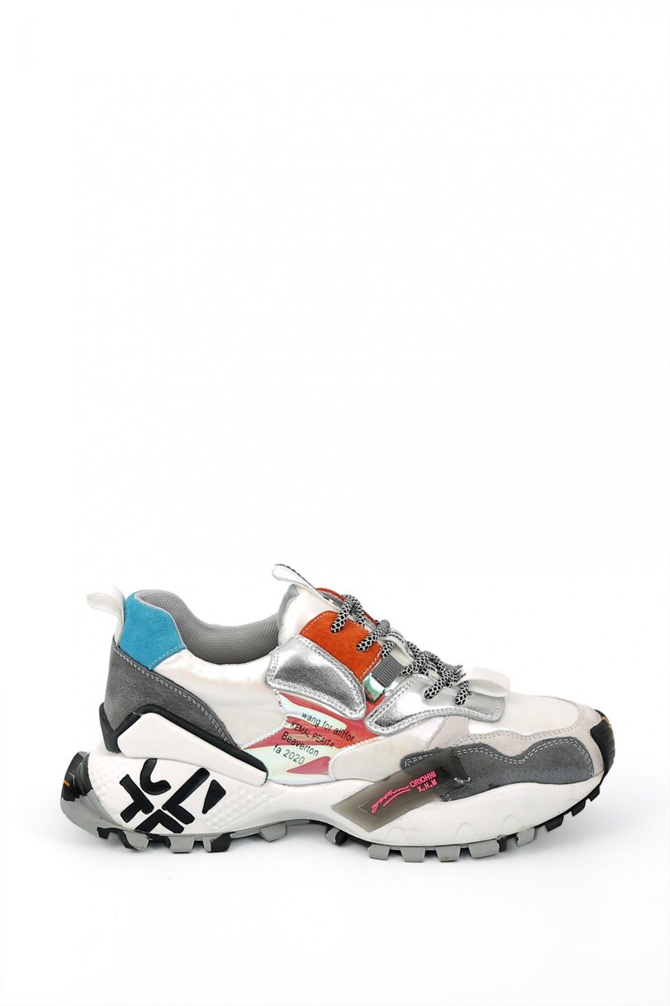 Kadın Renkli Spor Ayakkabı & Sneaker GÜMÜŞ