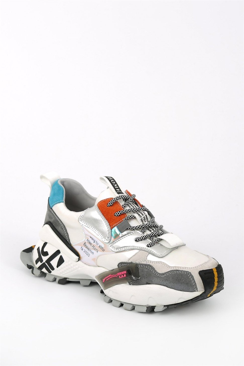 Kadın Renkli Spor Ayakkabı & Sneaker GÜMÜŞ