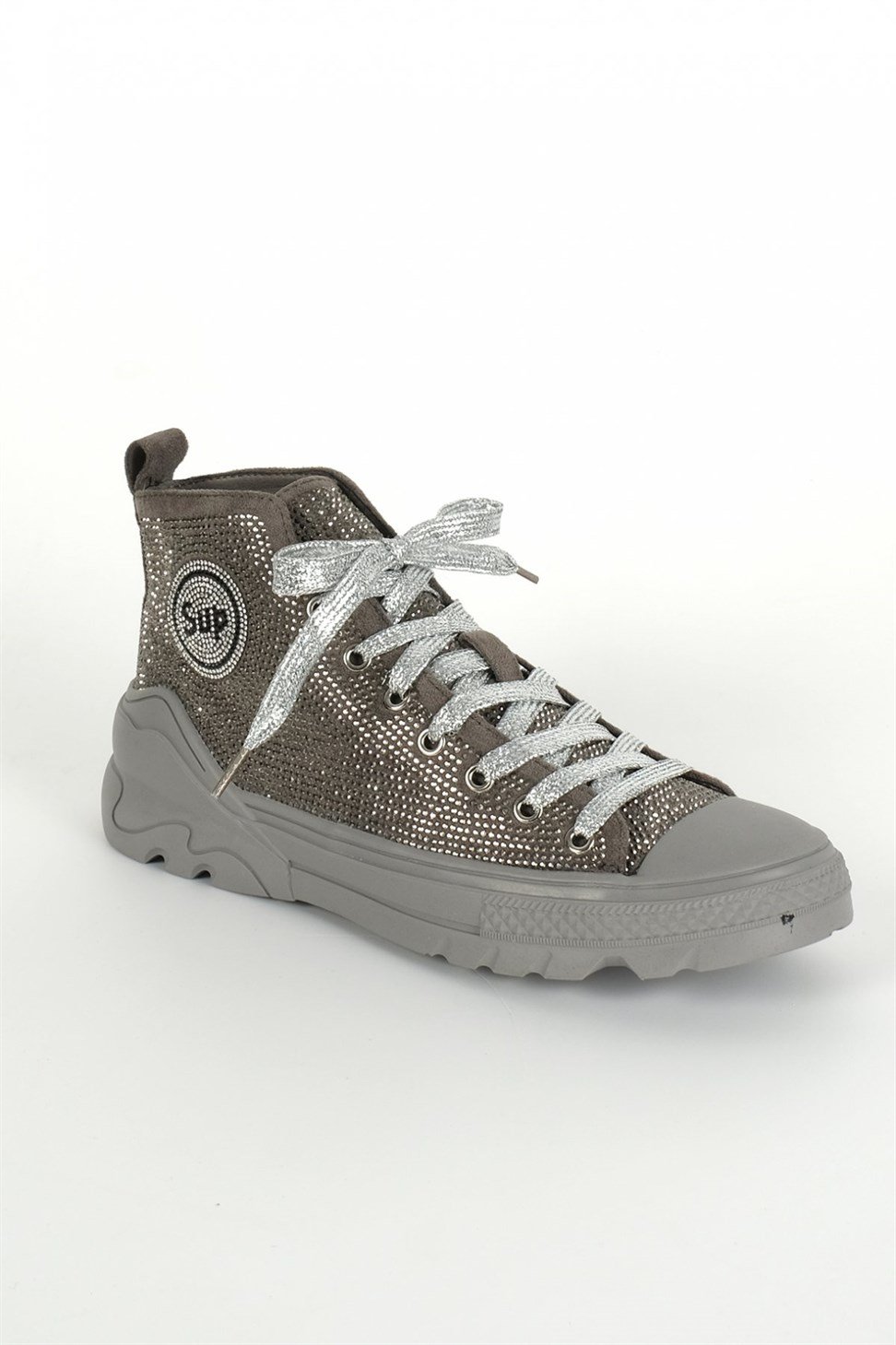 Kadın Taşlı Spor Ayakkabı & Sneakers GRİ