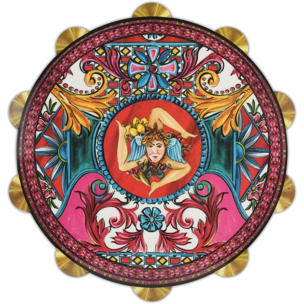 TAMBURELLO SICILY KESME TAHTASI KÜÇÜK 17,5 CM - FUŞYA