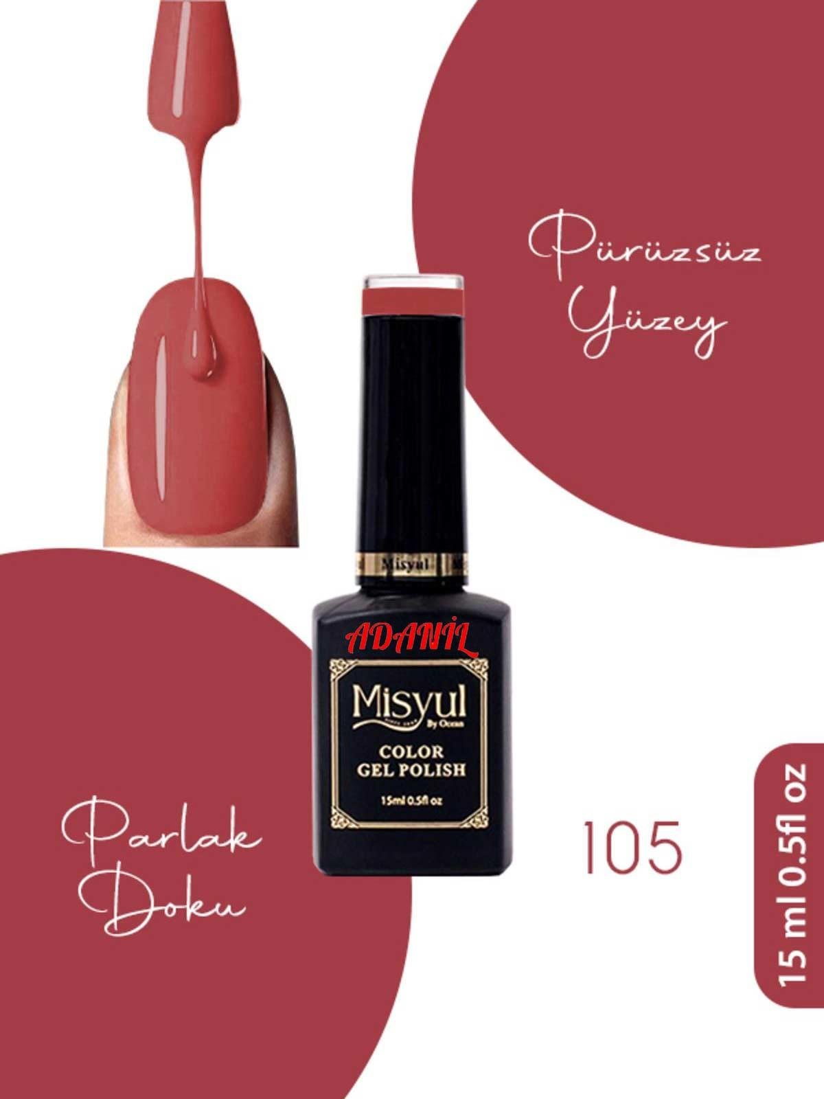 Adanil 15 ml Misyul Profesyonel Kalıcı Oje Mis-105 - ADANİL-MİSYUL-PRO-KALICI-OJE-MİS-105