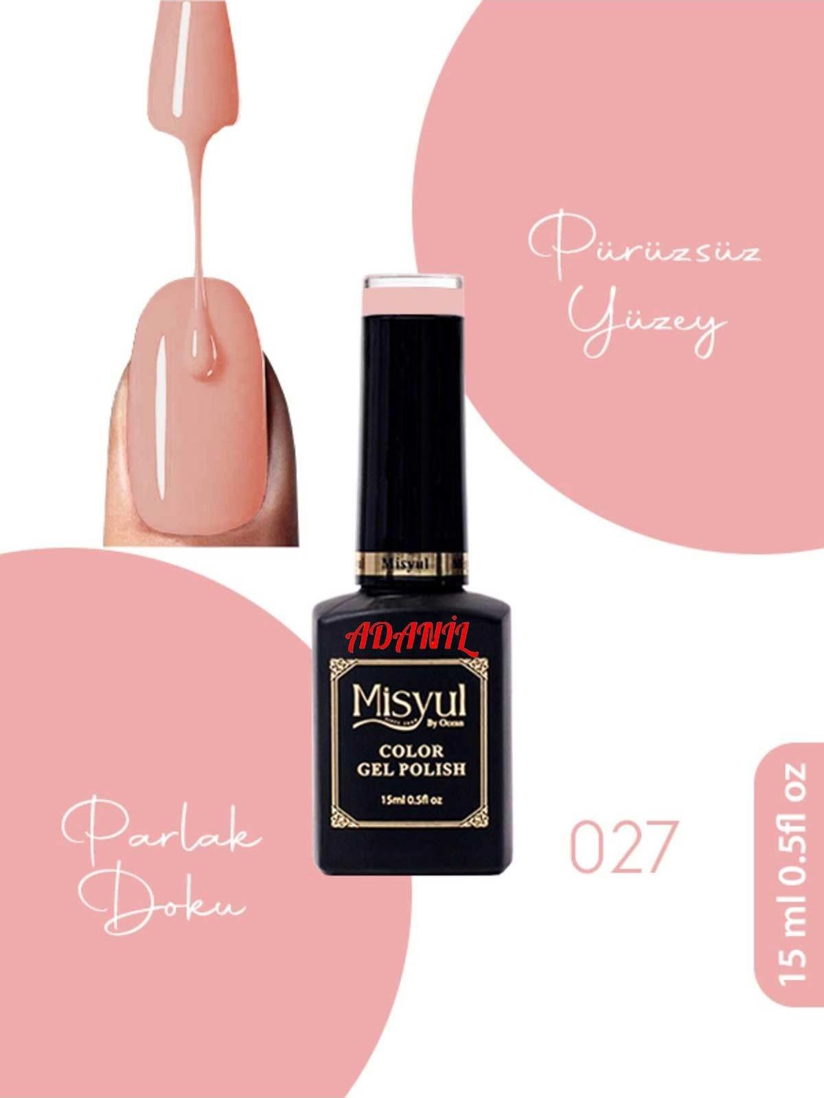 Adanil 15 ml Misyul Profesyonel Kalıcı Oje Mis-027 - ADANİL-MİSYUL-PRO-KALICI-OJE-MİS-027