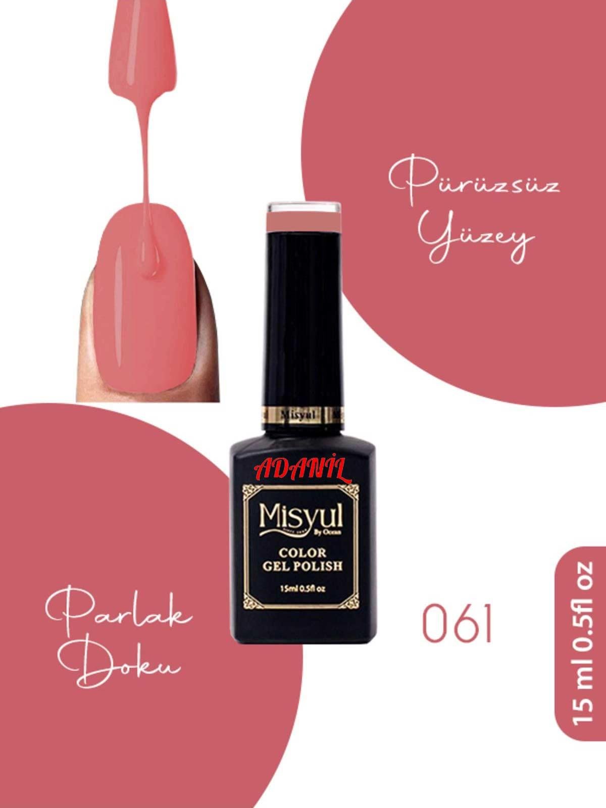 Adanil 15 ml Misyul Profesyonel Kalıcı Oje Mis-061 - ADANİL-MİSYUL-PRO-KALICI-OJE-MİS-061