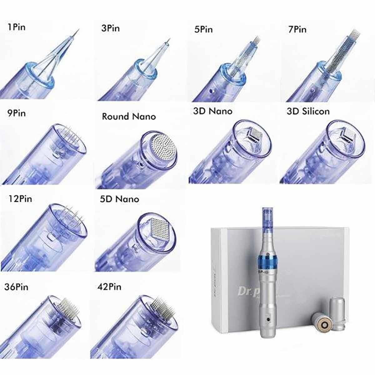 ADANİL DR. PEN 36 PİN DERMAPEN İĞNESİ ORİJİNAL DERMAPEN İĞNE KARTUŞU SOKETLİ 1 ADET - ADANİL-DR-PEN-36P-1-ADET