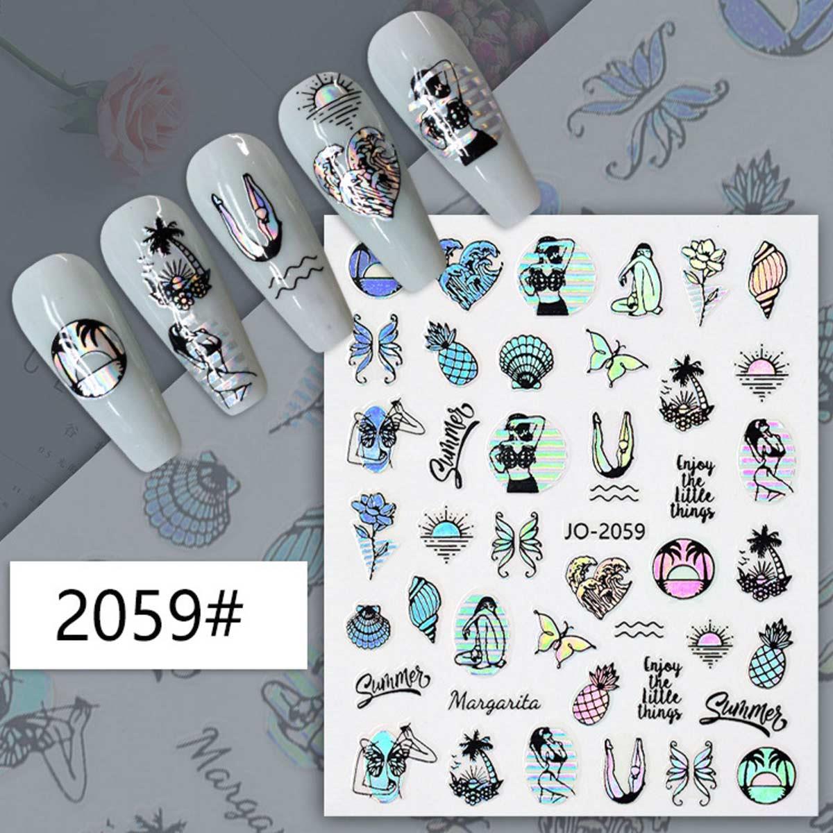 Adanil Yaz Deniz Kumsal Hologramlı Sticker J0-2059 - ADANİL-STICKER-J0-2059