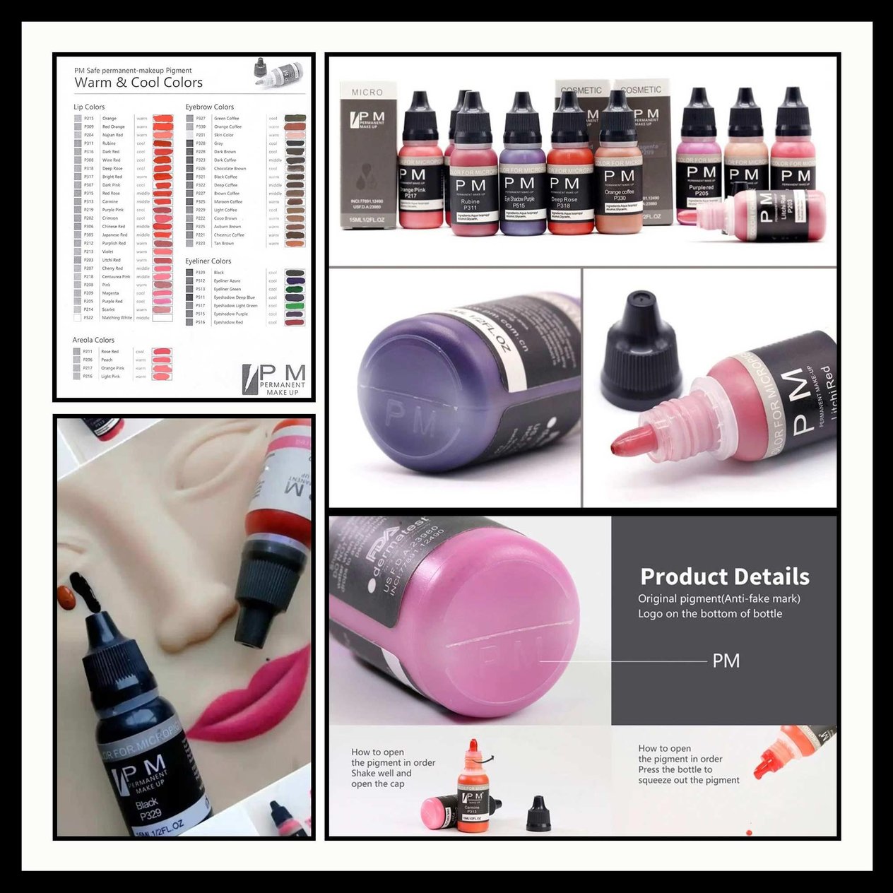 Permanent Makeup Şarap Kırmızısı Kalıcı Makyaj Pigmenti PM 308 Wine Red - PM-308-WINE-RED